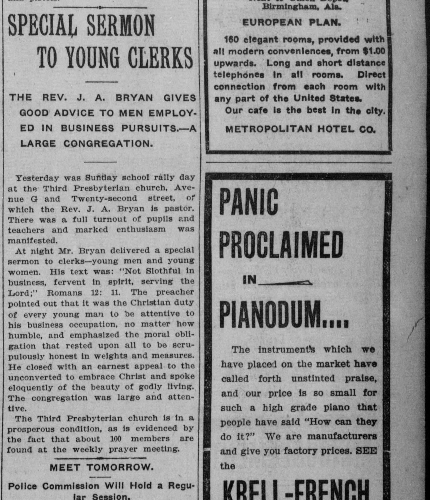 special Sermon to Young Clerks